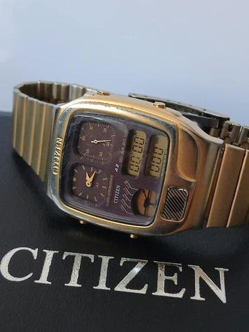 Citizen - Ana-Digi Temp Thermometer Vintage Quartz- Ref., Nieuw