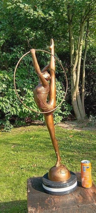 Gratis verzending groot brons ballerina naam arnadia -, Antiek en Kunst, Kunst | Designobjecten