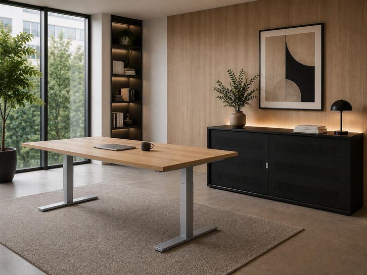 200x Refurbished Zit Sta Bureau Beschikbaar - Nieuw Blad, Maison & Meubles, Bureaux, Envoi