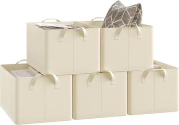 2dekans | Woltu Opvouwbare Opbergdozen Set van 5 - Stof, Ophalen of Verzenden, Nieuw