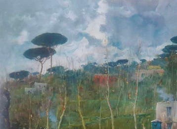 Romolo Leone (1883-1958) - Giornata di pioggia
