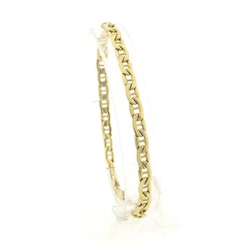 Gouden marineschakel armband (Schakelarmband), Ophalen of Verzenden, Gebruikt, Goud, Goud