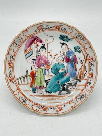 Kop en schotel - Porselein - Mandarijn kop en schotel