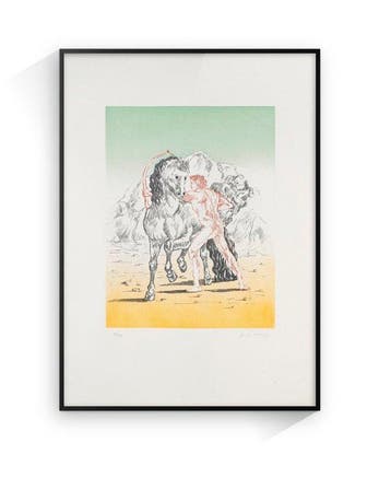Giorgio De Chirico (1888-1978) - Arciere con cavallo