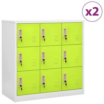 vidaXL Lockerkasten 2 st 90x45x92,5 cm staal lichtgrijs en, Verzenden