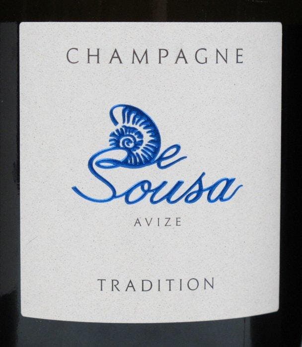 Champagne de Sousa Brut Tradition - Champagne - 3 Flessen, Verzamelen, Wijnen