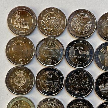 Europa. 2 Euro Various Years (25 munten) (Zonder