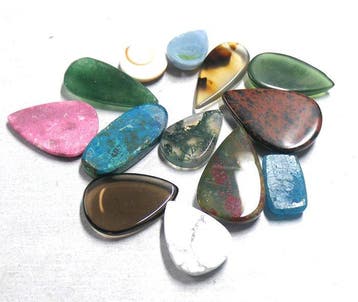 Lot van prachtige cabochons 100% natuurlijk Cabochon- 35 g -