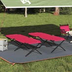 vidaXL Opvouwbaar Campingbed 2 pcs Rood 210 x 80 x 46 cm, Caravans en Kamperen, Kampeeraccessoires, Verzenden, Nieuw