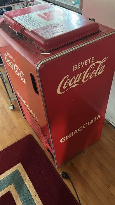 Coca Cola - Koelkast - IJzer - koelkast van metaal, Antiek en Kunst, Antiek | Wandborden en Tegels