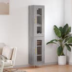 vidaXL Hoge kast 34,5x34x180 cm bewerkt hout grijs sonoma, Verzenden, Nieuw