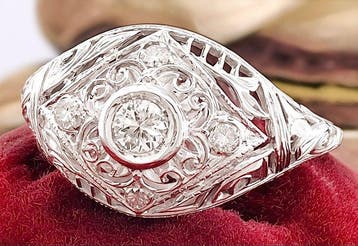 Sans prix de réserve - Bague Platine Diamant (Naturelle)
