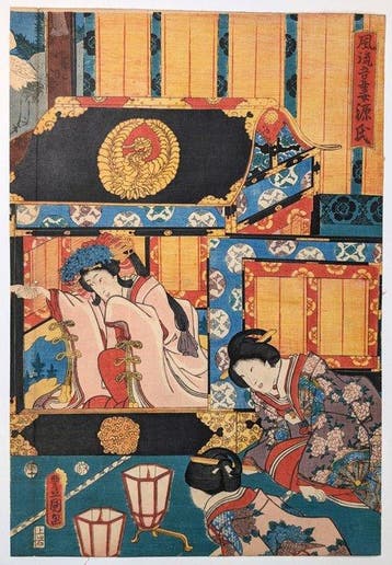 KUNISADA — Modieuze Oosterse Genji — Weelderig