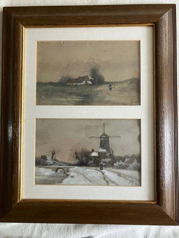 J.H. Doeleman (1848-1913) - zomer en Winter, Antiek en Kunst