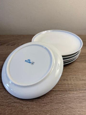 Six Vintage KLM Business Class Plates - Assiette -, Antiquités & Art