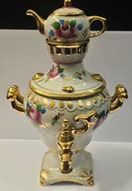 Samovar - Gzhel-keramiek - samovar, Antiek en Kunst