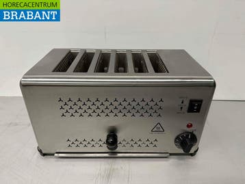 Grille-pain en acier inoxydable Grille-pain à 6 tranches, Verzenden