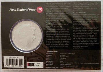 Nouvelle-Zélande. 1 Dollar 2013, Kiwi Treasures, 1 Oz (Sans