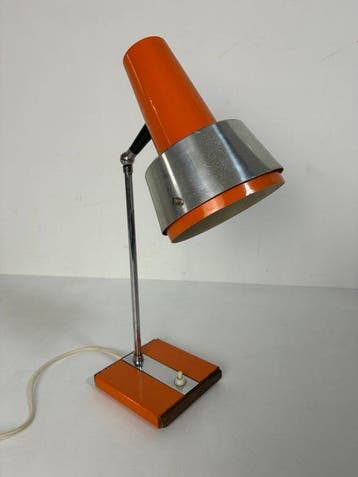 Bureaulamp - Metaal, Hout - Space age lamp