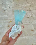 Premium Aquamarijn Mineralen - Volgetermineerde Tweeling, Verzamelen, Mineralen en Fossielen