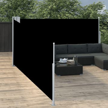vidaXL Windscherm uittrekbaar 100x1000 cm zwart, Verzenden
