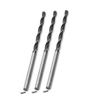 Set van 3 extra lange houtboren (12x300 mm), Verzenden, Nieuw