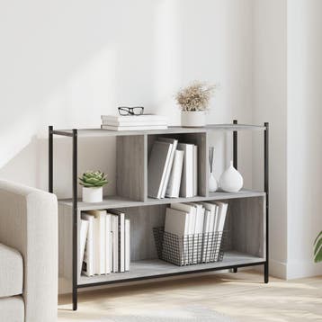 vidaXL Boekenkast 102x28x77,5 cm bewerkt hout grijs sonoma, Verzenden, Nieuw