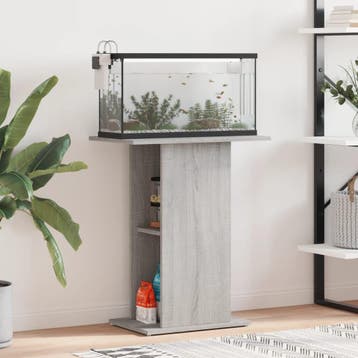 vidaXL Aquariumstandaard 60,5x36x72,5 cm bewerkt hout grijs, Verzenden, Nieuw