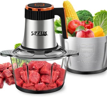 Hakmolen elektrisch - Glas - 2,4L - 300W - RVS - SPZTJK, Elektronische apparatuur, Keukenmixers, Verzenden, Nieuw