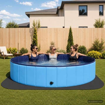vidaXL Zwemgrondmat 49 st Ø 408 cm Rond EVA Schuim Zwart, Verzenden, Nieuw
