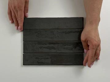 Wandtegel Ragno Kalon Handvorm Antraciet Glans 5x25, Nieuw, 20 tot 40 cm, 10 m² of meer, Wandtegels