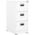 vidaXL Archiefkast 46x62x102,5 cm staal wit, Verzenden, Nieuw
