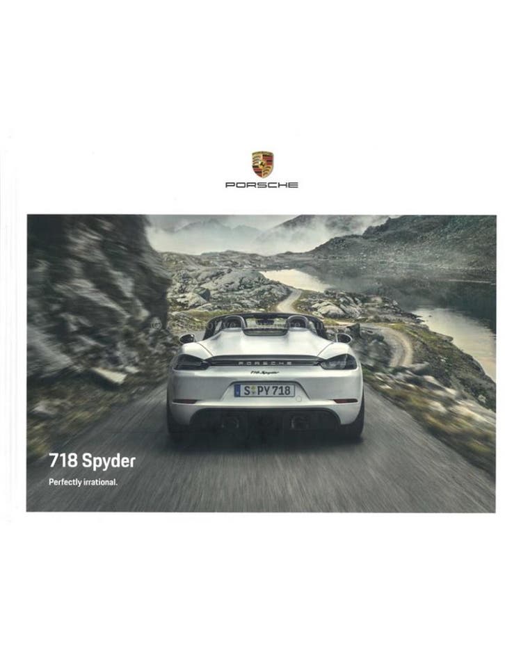 2021 PORSCHE 718 SPYDER HARDCOVER BROCHURE ENGELS, Livres, Autos | Brochures & Magazines