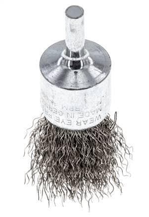 Brosse métallique terminale 23 mm 6 mm Arbre Fil en acier, Verzenden