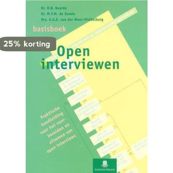 Basisboek open interviewen 9789020727647 D.B. Baarda, Boeken, Verzenden, Zo goed als nieuw, D.B. Baarda