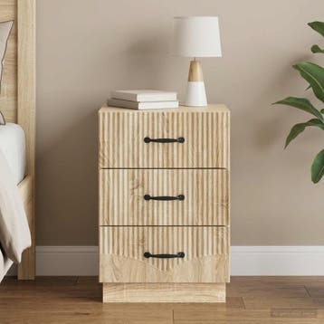 vidaXL Nachtkastje Sonoma Eiken 43 x 41 x 63,5 cm Bewerkt, Verzenden