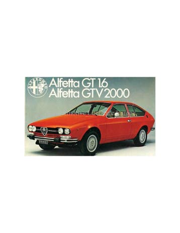 1976 Alfa Romeo Alfetta GT/V Brochure Nederlands