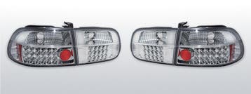 Achterlichten  geschikt voor Honda Civic 92-95 3D  LED chrom, Verzenden