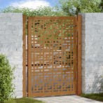 vidaXL Poort met kruisontwerp 100x150 cm weervast staal, Verzenden, Nieuw