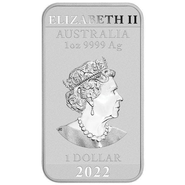 1 Troy Ounce - Zilver .999 - 2022 1 oz $1 AUD Australia 9999, Postzegels en Munten, Edelmetalen en Baren