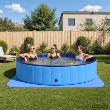 vidaXL Zwemgrondmat 49 st Ø 408 cm Rond EVA Schuim Blauw, Verzenden, Nieuw