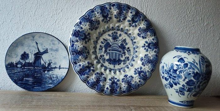 Zenith Gouda, De Porceleyne Fles, Delft - Wandbord (3) - Set, Antiquités & Art, Antiquités | Verre & Cristal