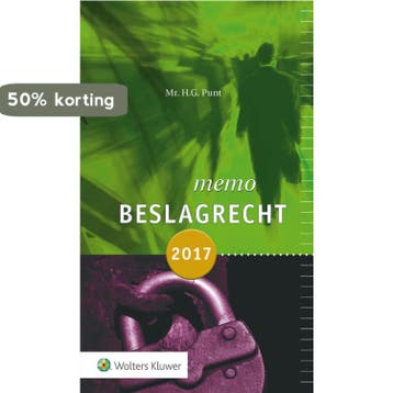 Memo beslagrecht 2017 9789013141672 H.G. Punt, Verzenden, Zo goed als nieuw, H.G. Punt