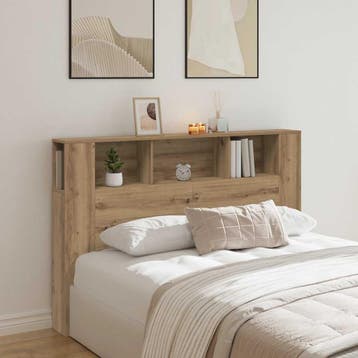 vidaXL Hoofdbordkast Artisan Eiken 160x18,5x103,5 cm Bewerkt, Verzenden, Nieuw