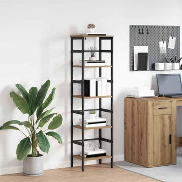 vidaXL Boekenplank 4-laags 40 x 29.5 x 115 cm Bewerkt hout, Verzenden, Nieuw