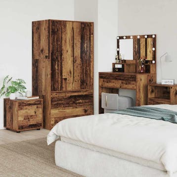 vidaXL Badkamerkast 40,5 x 40 x 44 cm Bewerkt hout Oud Hout, Verzenden, Nieuw