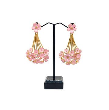 Oscar De La Renta - Plaqué or - Boucles doreilles - épingle