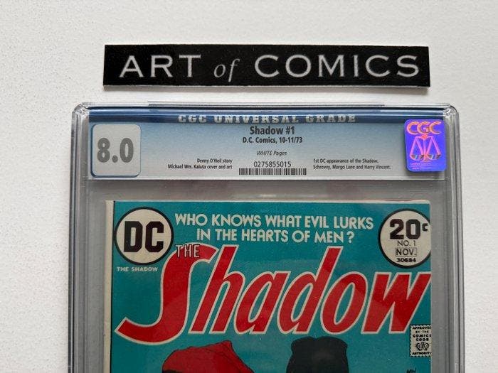 The Shadow #1 - CGC 8.0 - 1st DC appearance of the Shadow,, Boeken, Strips | Comics