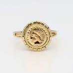 Zonder minimumprijs - Ring - 18 karaat Geel goud, Handtassen en Accessoires, Ringen, Nieuw