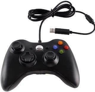 Xbox 360 & PC Controller Wired Zwart (Third Party), Games en Spelcomputers, Spelcomputers | Xbox 360, Zo goed als nieuw, Ophalen of Verzenden